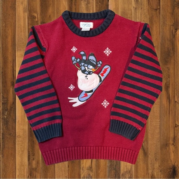 Cherokee Other - ❄️ Cherokee Kids Snowboarding Snowman Sweater – Size 6X – Winter Holiday Knit